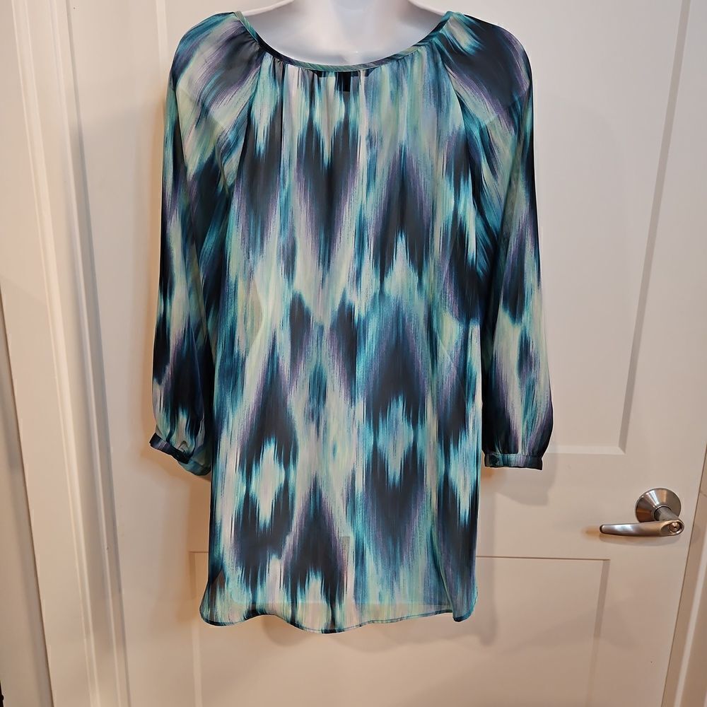 Zac & Rachel Semi Sheer Top sz XL - Picture 5 of 5